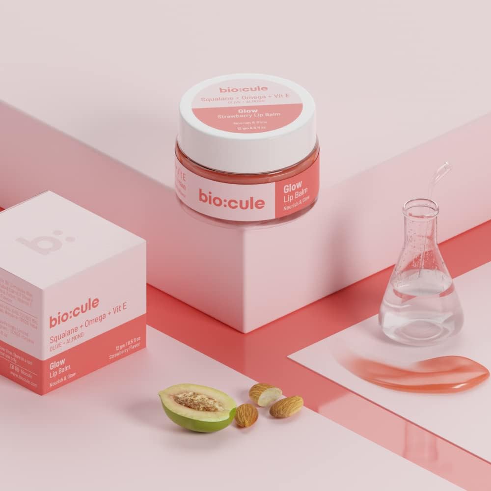 Biocule Glow Lip Balm : Squalane + Omega + Vit E 12gm