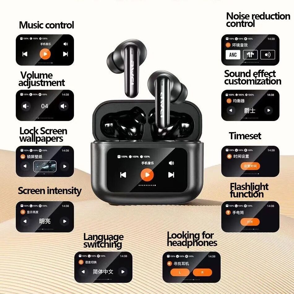 awei T56 ANC Wireless Bluetooth Earphone