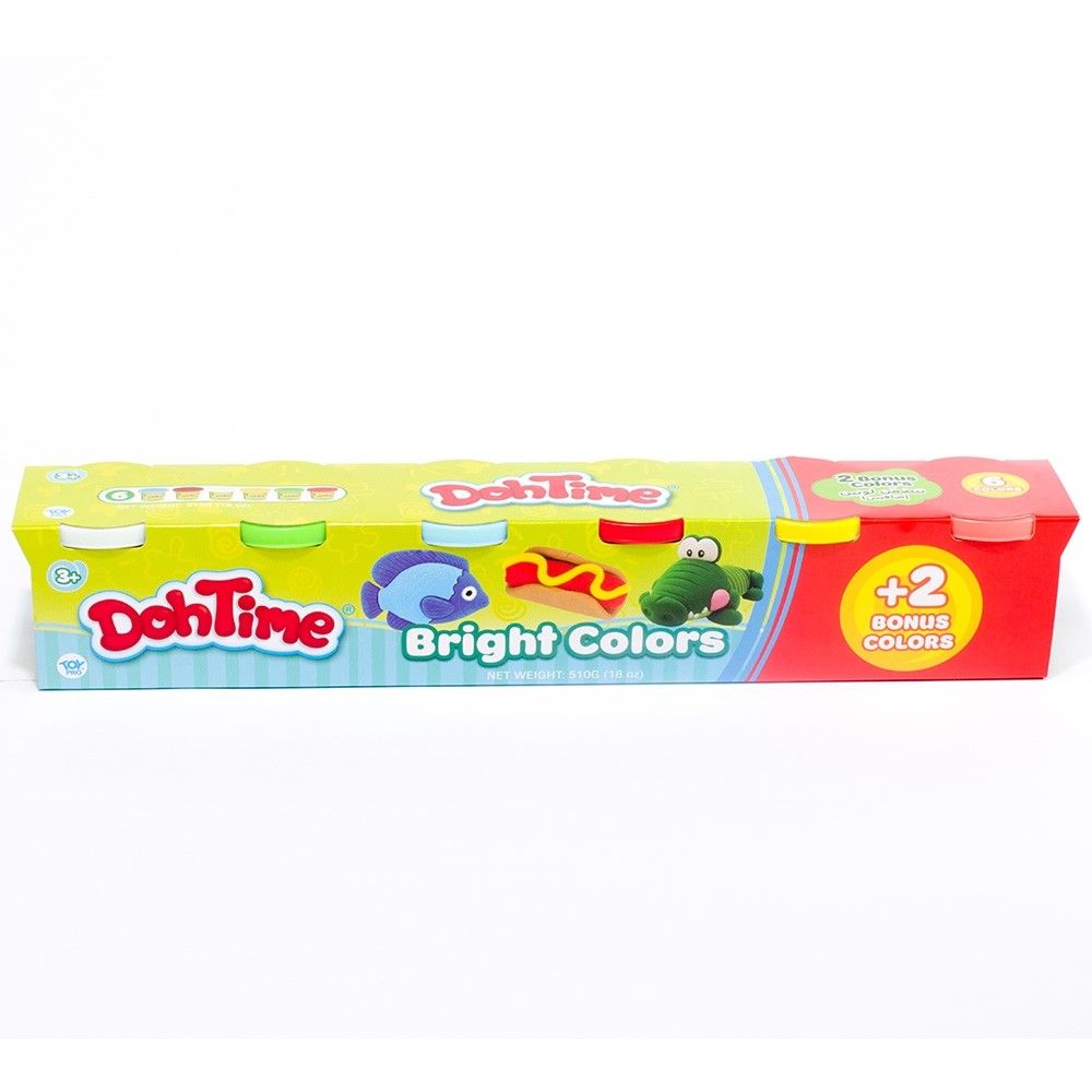 DOHTIME BRIGHT COLORS 4+2 PCK 3ASST 3OZ