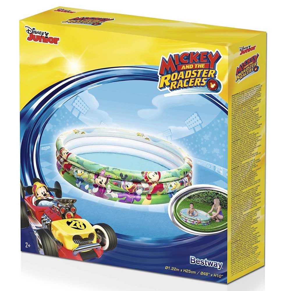 Bestway Disney Junior Mickey and the Roadster Racers 3-Ring Pool 122 x 25cm, 24+ months