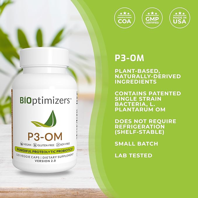 P3-OM - Probiotic and Prebiotic Supplement 120 Capsules