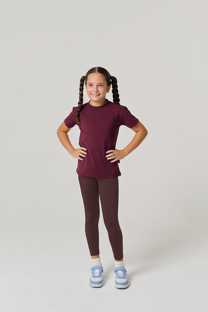 Regular Fit Kids Legging - Maroon