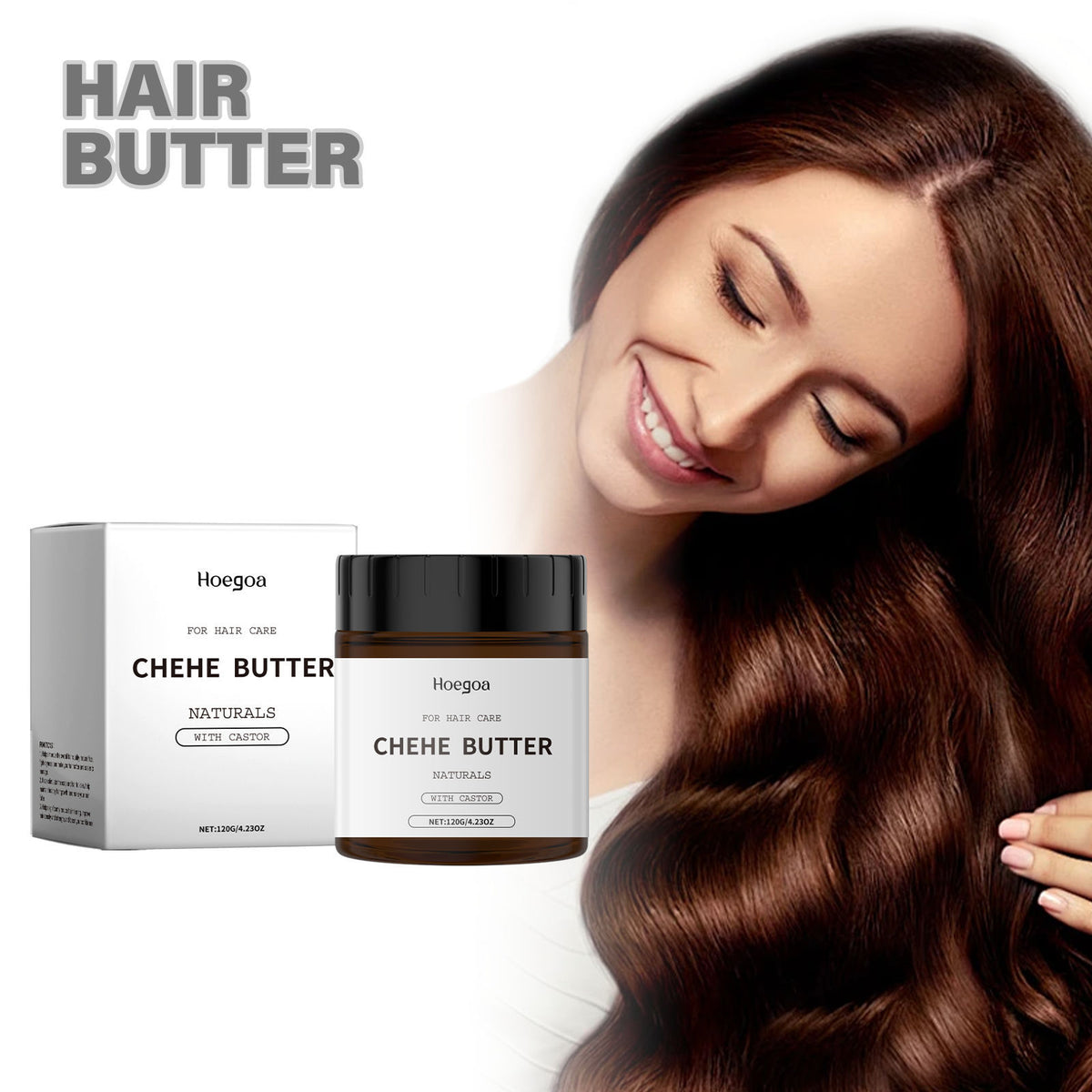 Castor Oil Hair Mask for Deep Nourishment, Hair Growth, Glossy, Fluffy Hair ,120g