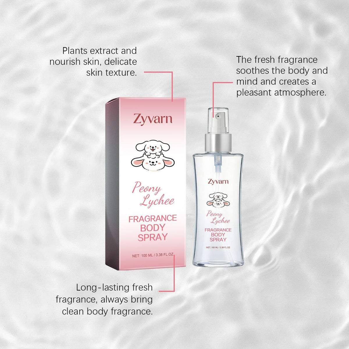100ml Fragrance Body Mist with Fresh and Long Lasting