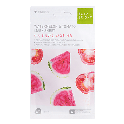 WATERMELON & TOMATO ESSENCE MASK SHEET 20G BABY BRIGHT (F)