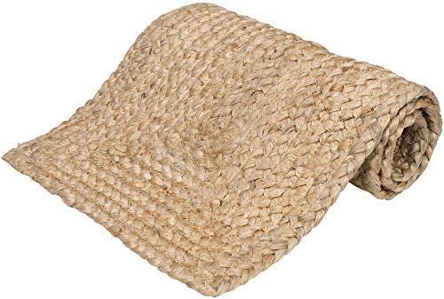 Farmhouse Jute Burlap Braided Reversible Table Runner