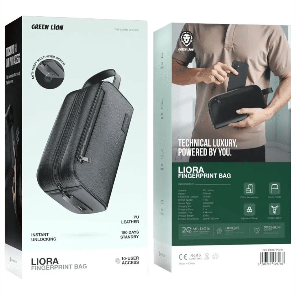Green Lion Liora Fingerprint Bag - Black