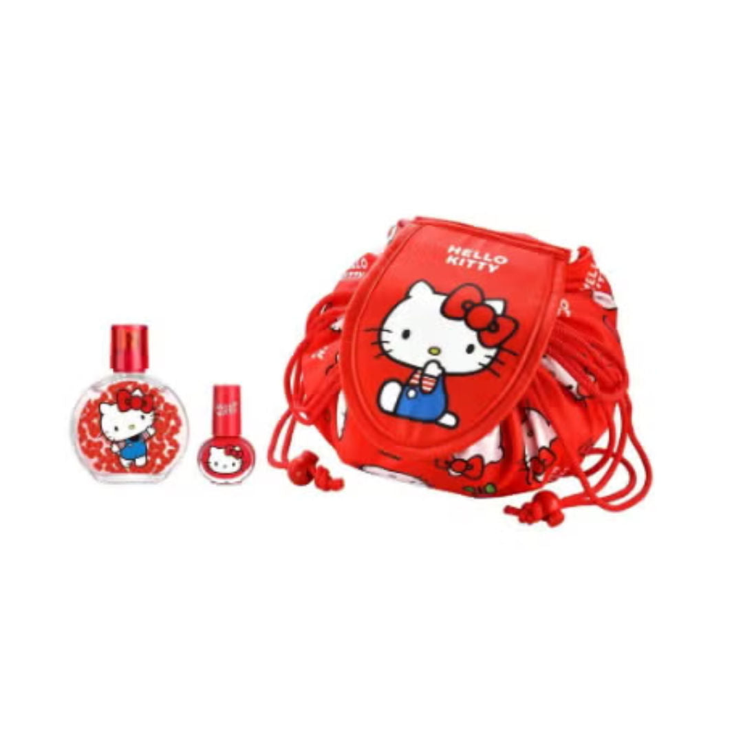 Air-Val Sanrio Hello Kitty and Friends Hello Kitty Eau de Toilette & Make-Up Bag Gift Set, 3 Pieces, 3+ Years