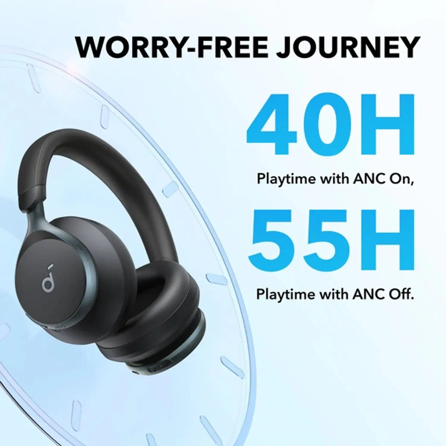 Anker Soundcore Space One A3035011 Wireless Adaptive Noise Cancelling Headphones, Black