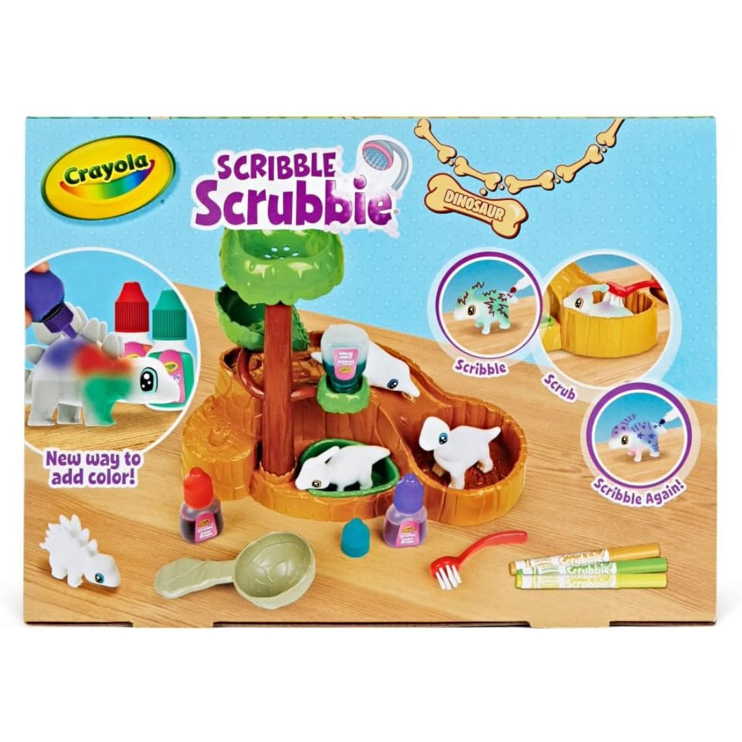 Crayola SCRIBBLE Scrubbie, Pets Dinosaur Waterslide Paint Kit