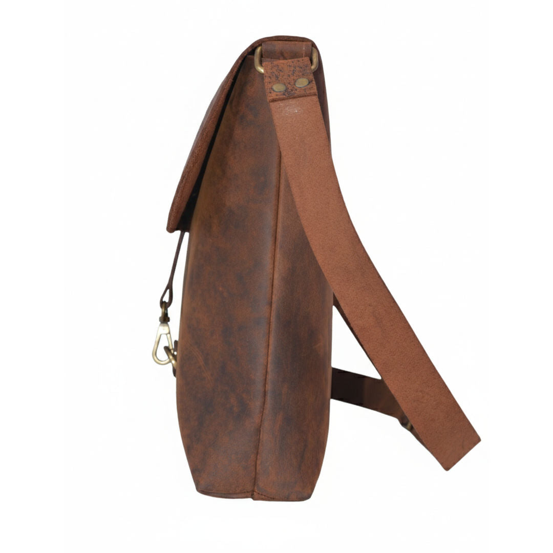 HMZ Premium Genuine Leather Sling Bag, Stylish Crossbody Everyday Carry Bag