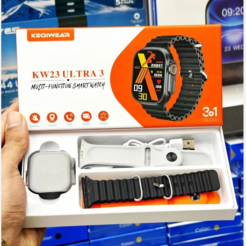 KEQIWEAR KW23 Ultra Smart Watch with 3 Bands