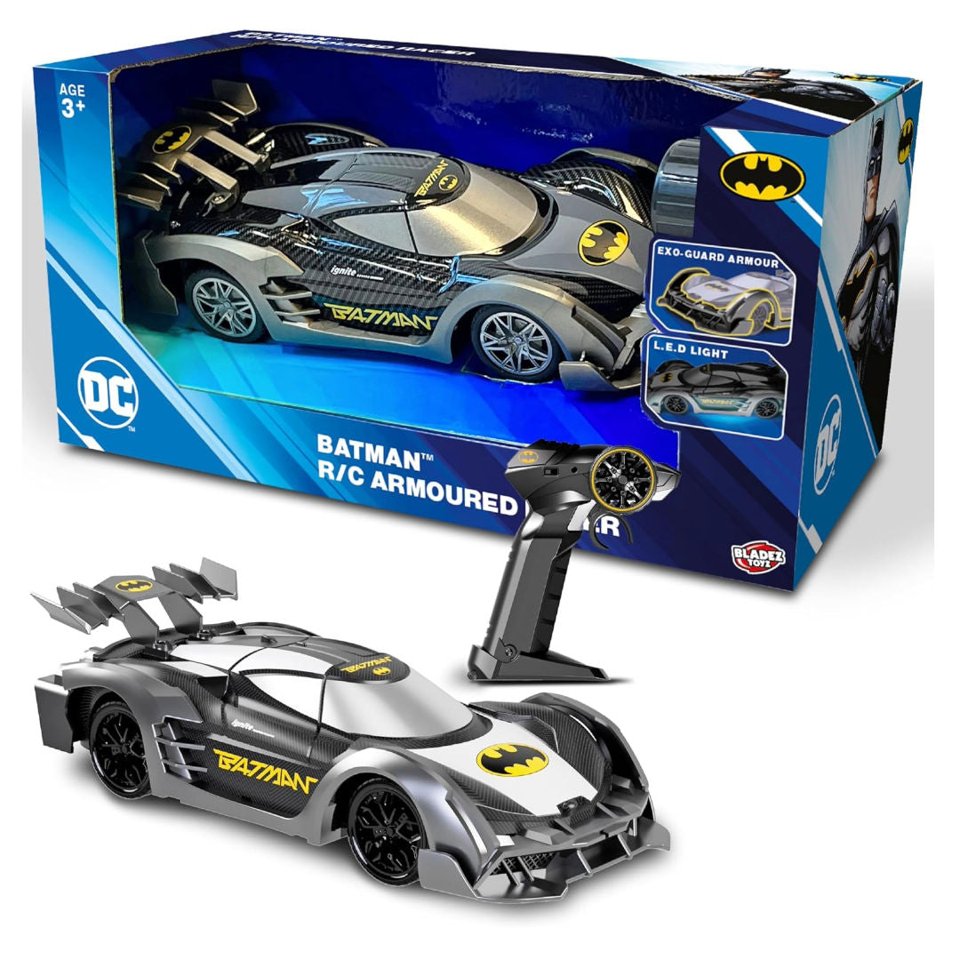 Bladez Toyz DC Batman Batman RC Armoured Racer Car 1:20, Gray, 3+ years