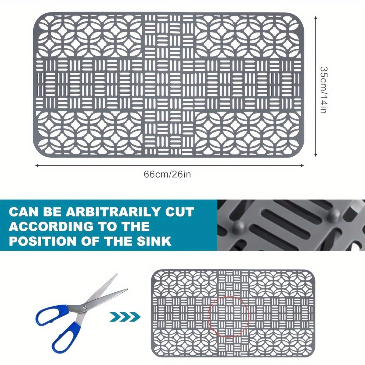 Silicone Sink Mat Cuttable Sink Pad