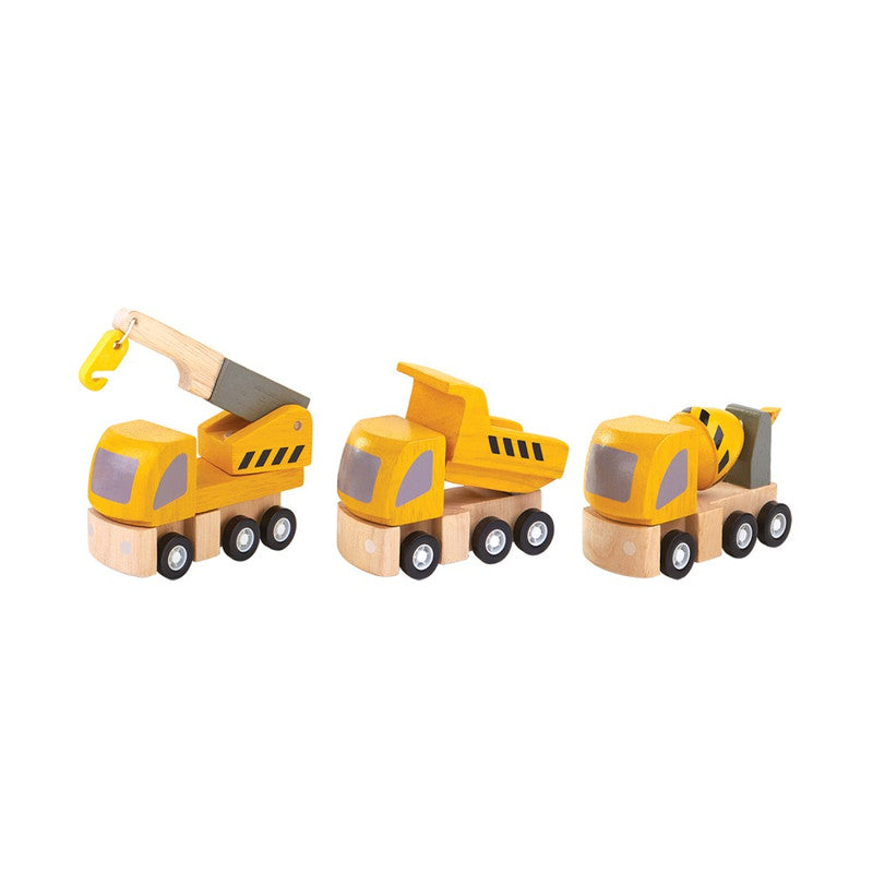 PlanToys Highway Maintenance — Wooden Vehicle Set