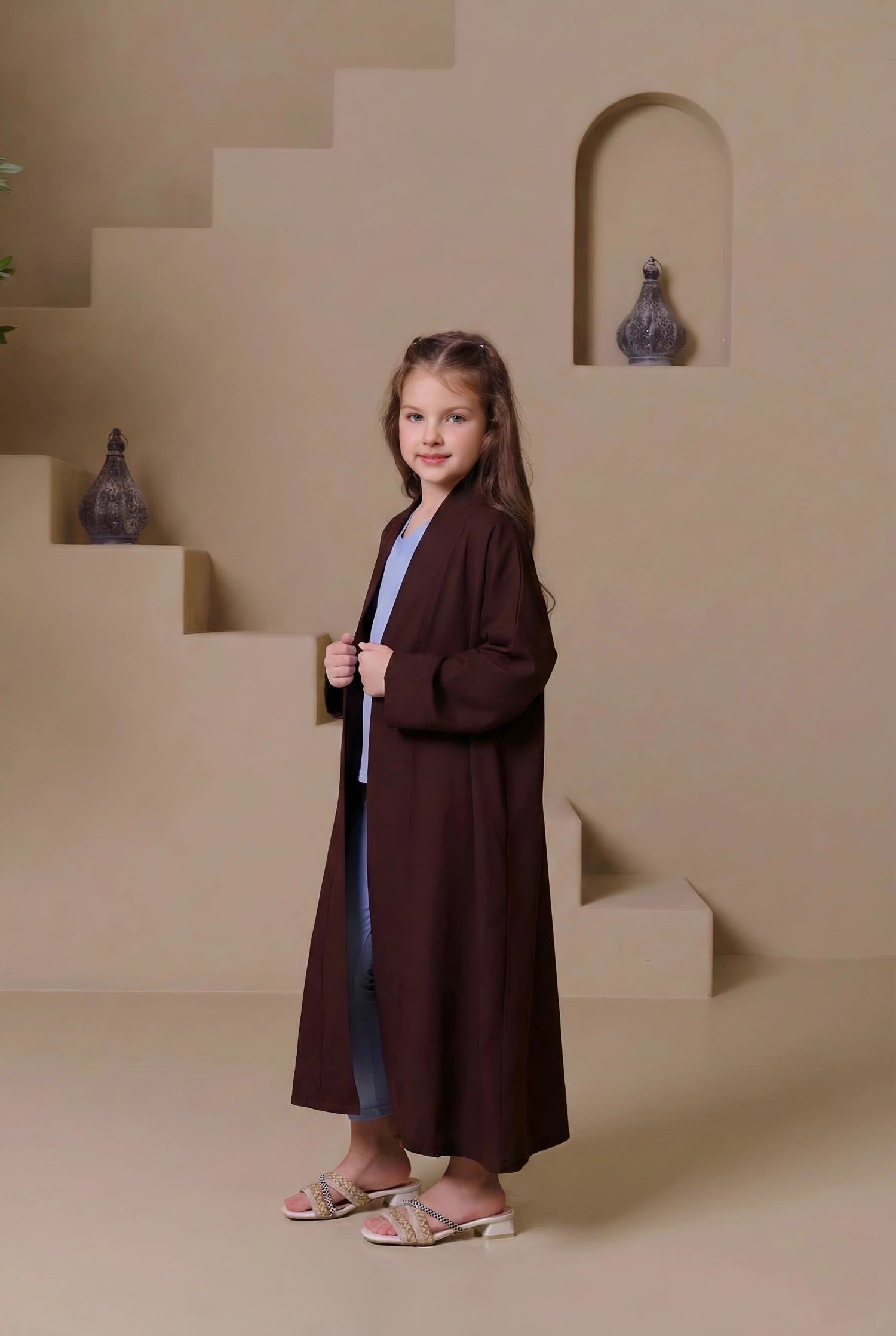 MULU Classic Kids Abaya - Brown