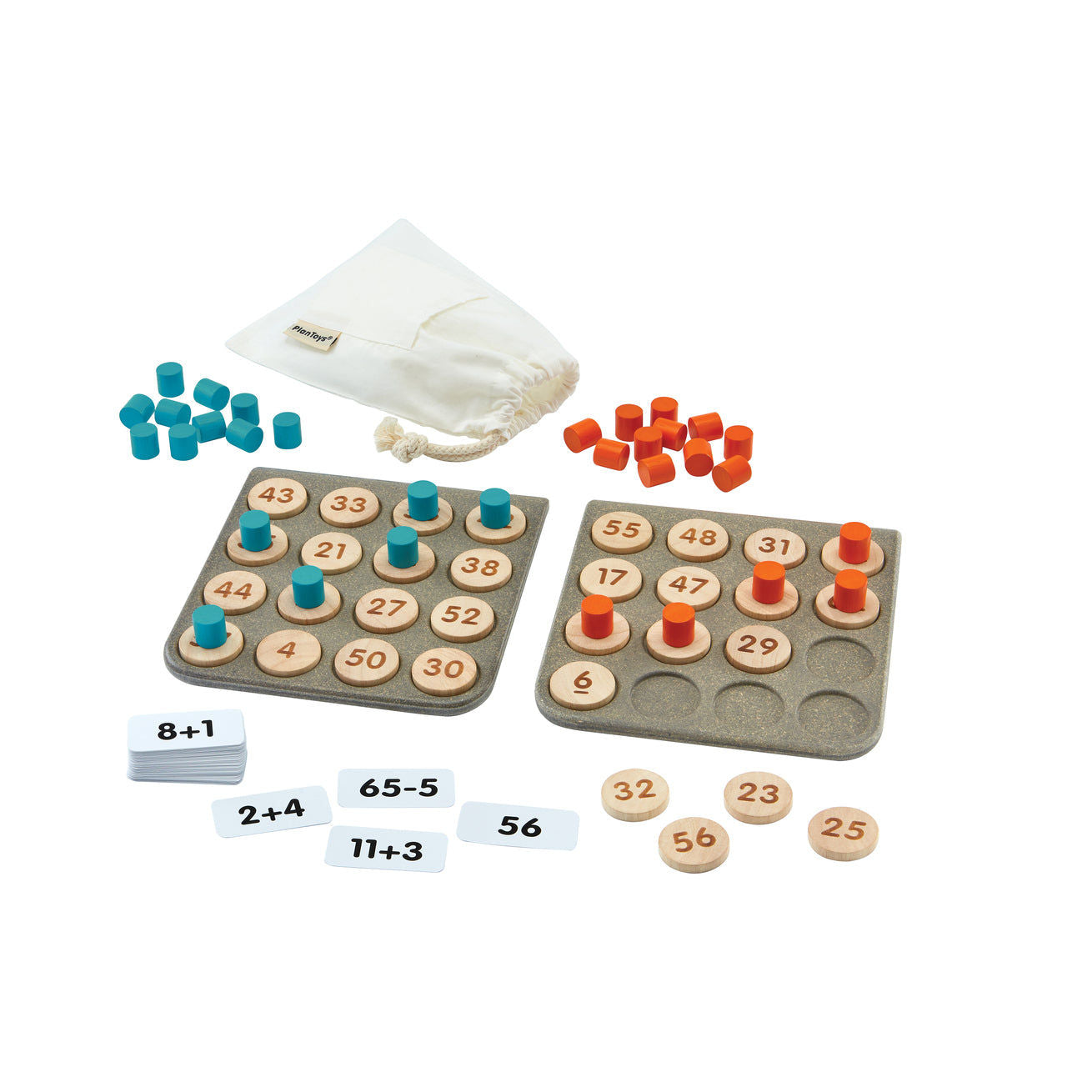 PlanToys Math Bingo — Wooden Educational Game
