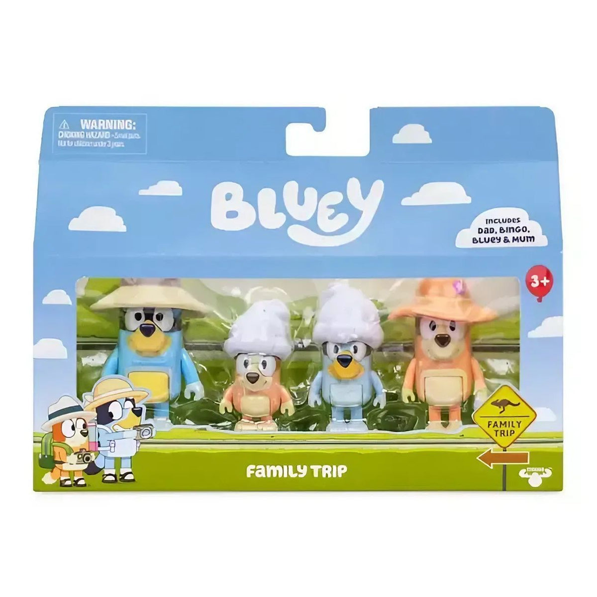 Bluey Family Trip Playset (Set of 4), 3+ years