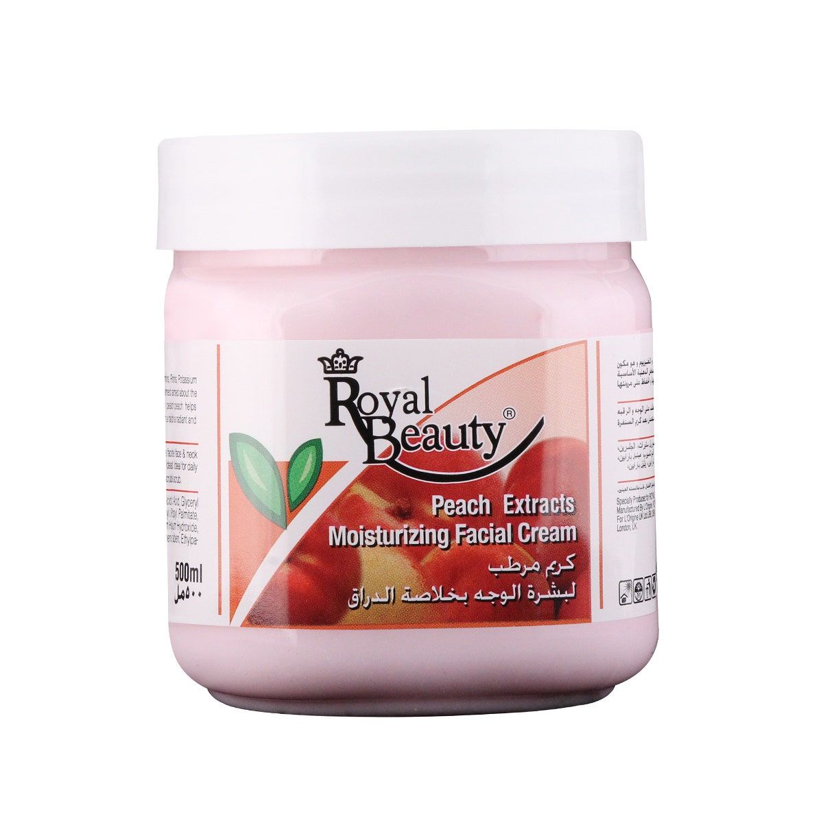Royal Beauty Peach Moisturizing Face Cream, 500ml