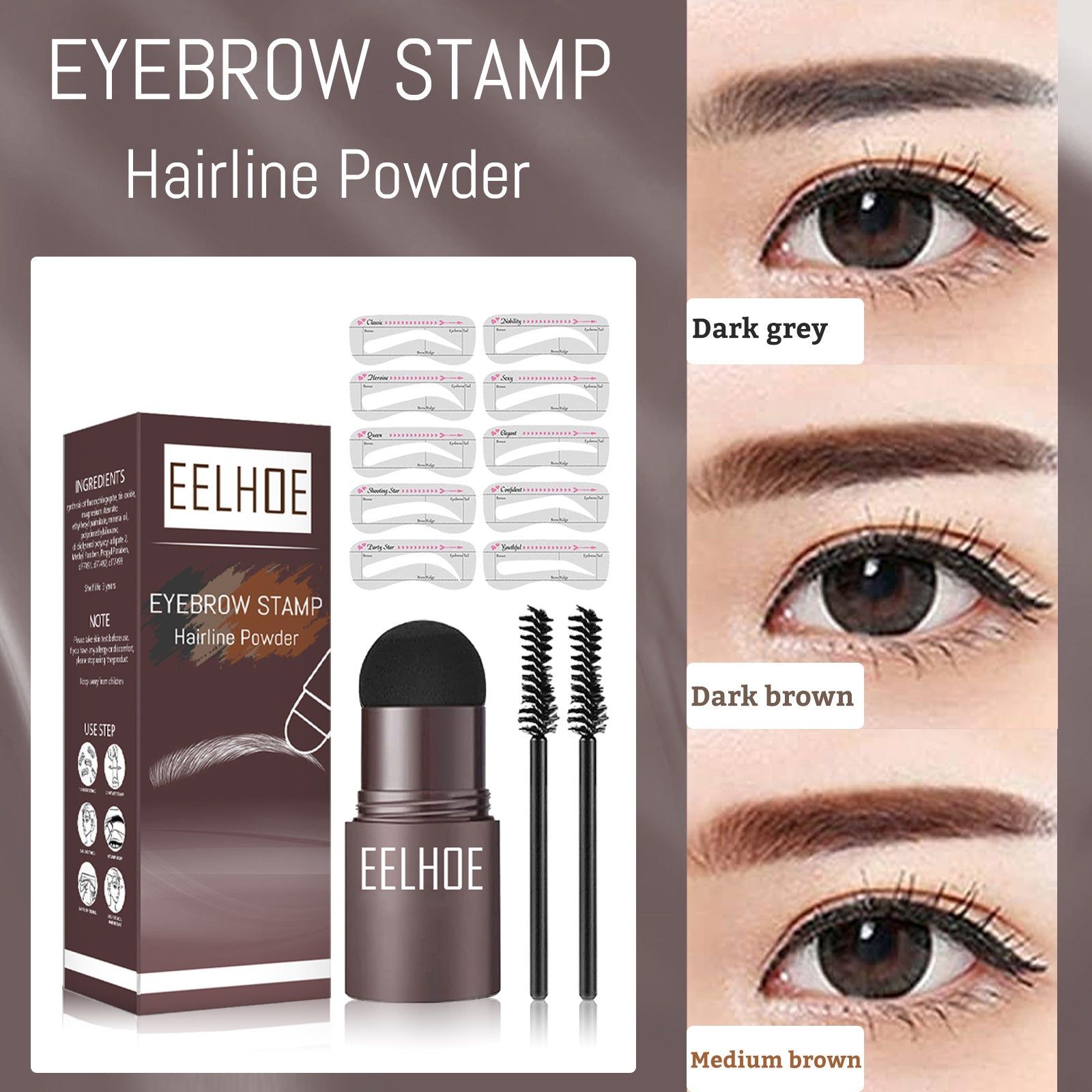 Brow Print Mold, Waterproof Eyebrow Filling Kit, Natural Thickening, Easy Makeup ,20g