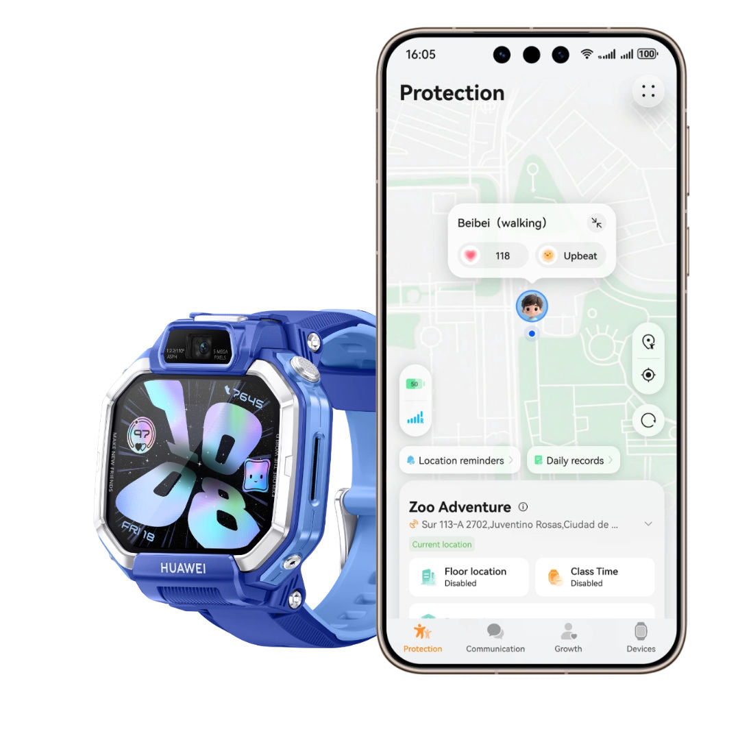 Huawei Watch KIDS X1 Smartwatch - 360° Rotatable Design, GPS Positioning, Video Calling, Dual Cameras, 1.82" AMOLED