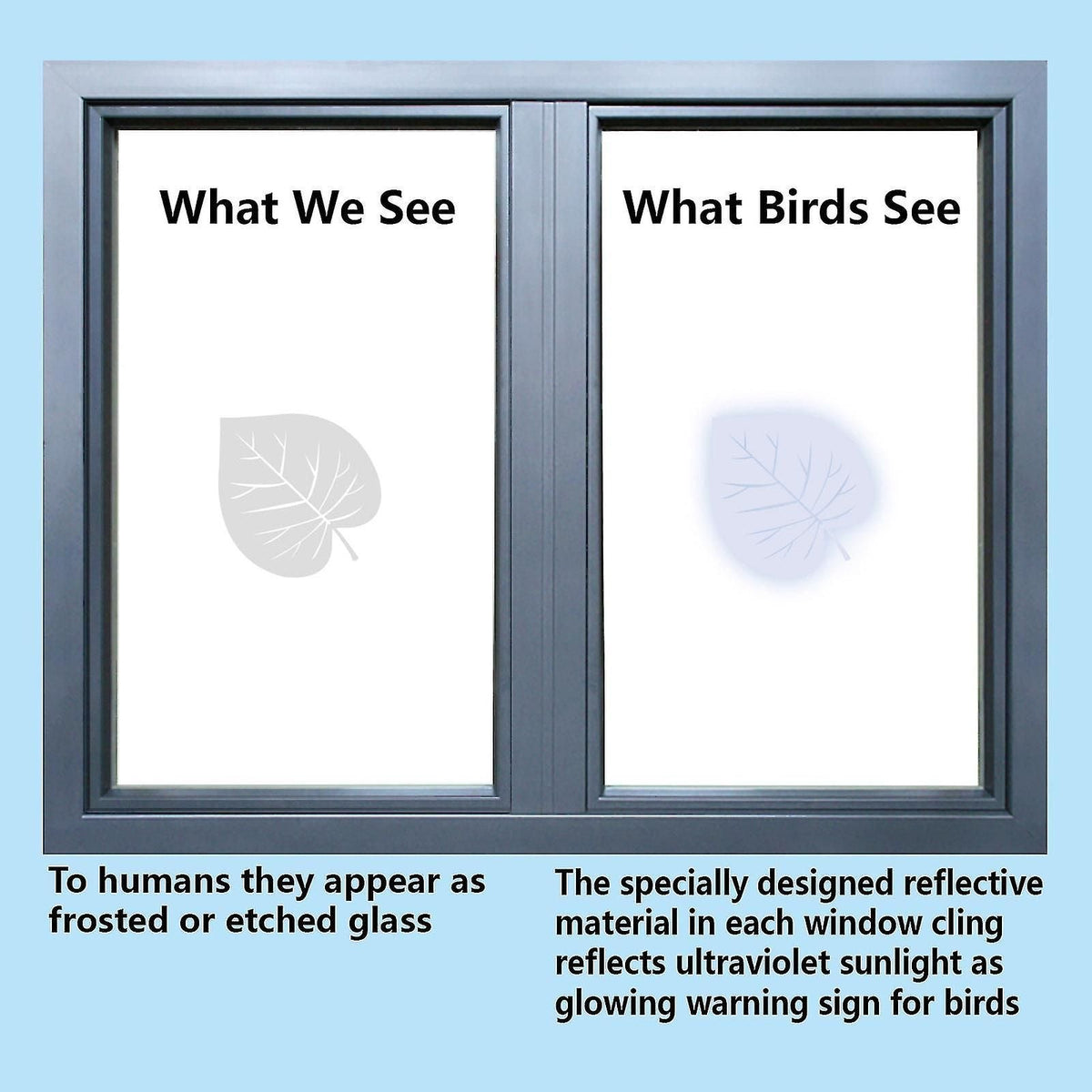 Static Window Stickers To Save Birds From Hitting Glass, White Alert Bird Decals For Home Decor And Protection, 22x30cm