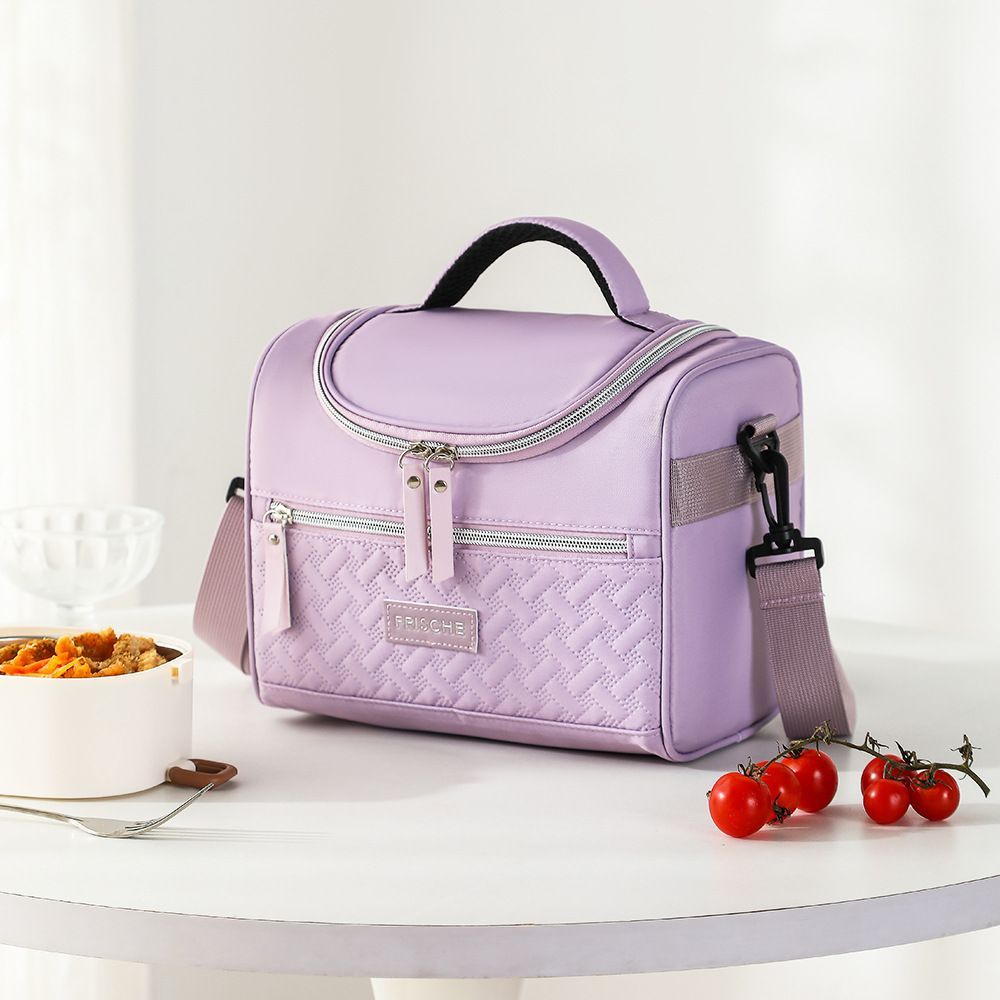 Insulated Lunch Bag with Shoulder Strap Thermal Food Storage Tote for Work Picnic and Travel