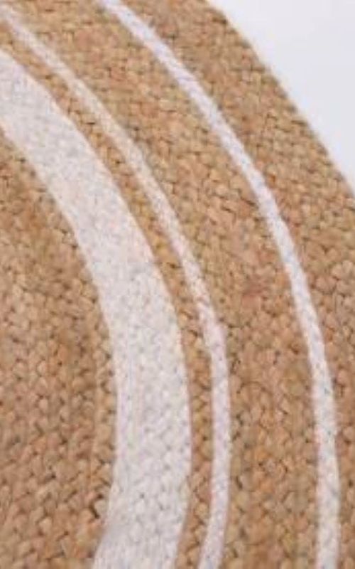 AIESY® Beautiful Handwoven Jute Reversible Carpet for Room