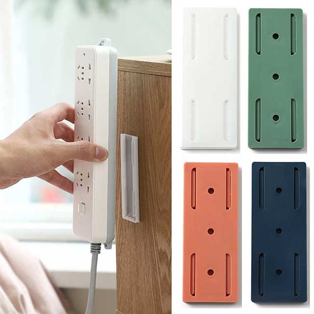 Wall-Mounted Plug Fixer – Secure and Organized Electrical Outlet Holder for Cables & Plugs