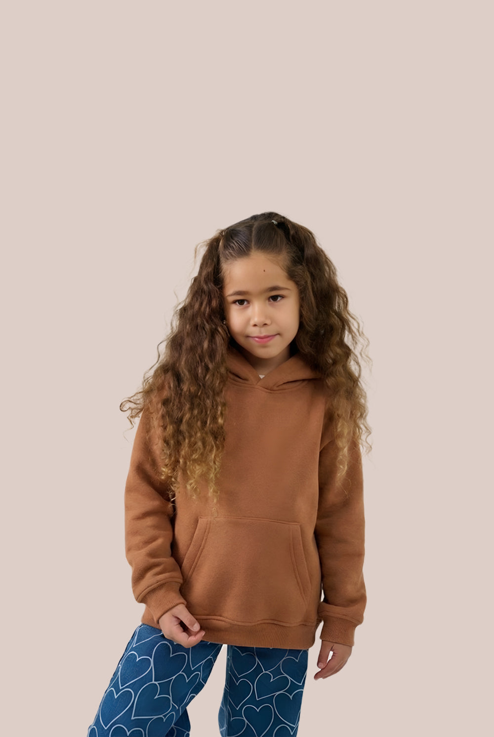 MULU Kids Classic Oversized Hoodie - Brown