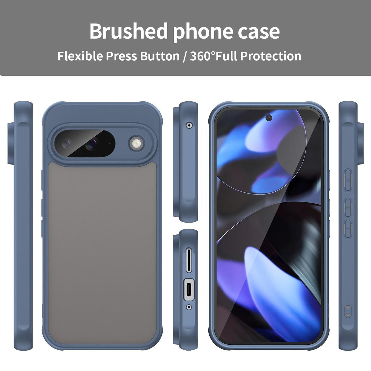 TPU Hybrid PC Frosted Phone Case For Google Pixel 9