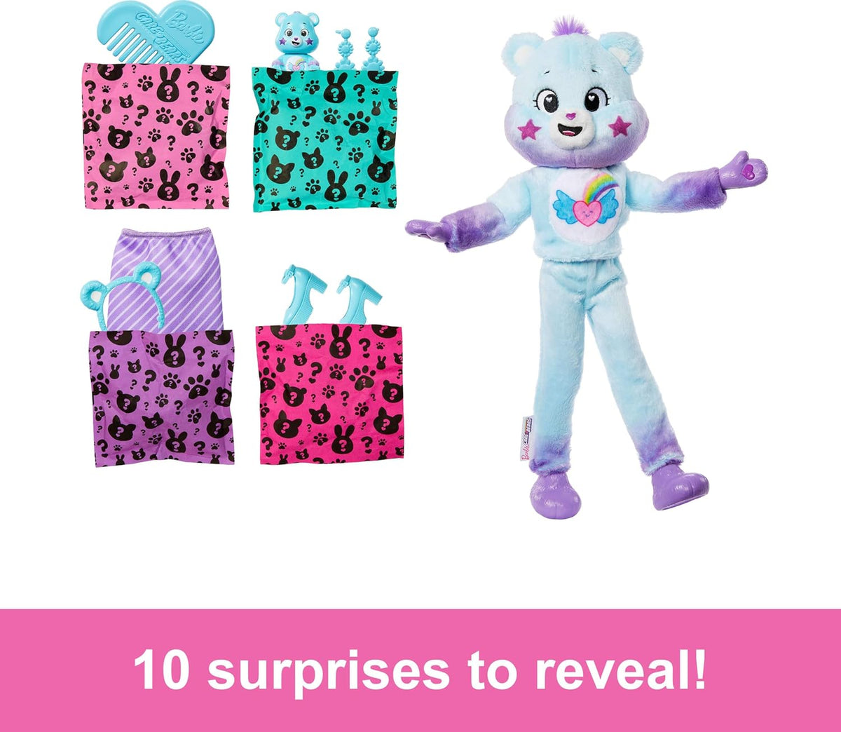 Barbie Cutie Reveal Care Bears Series 2 Dream Bright Bear Doll Playset