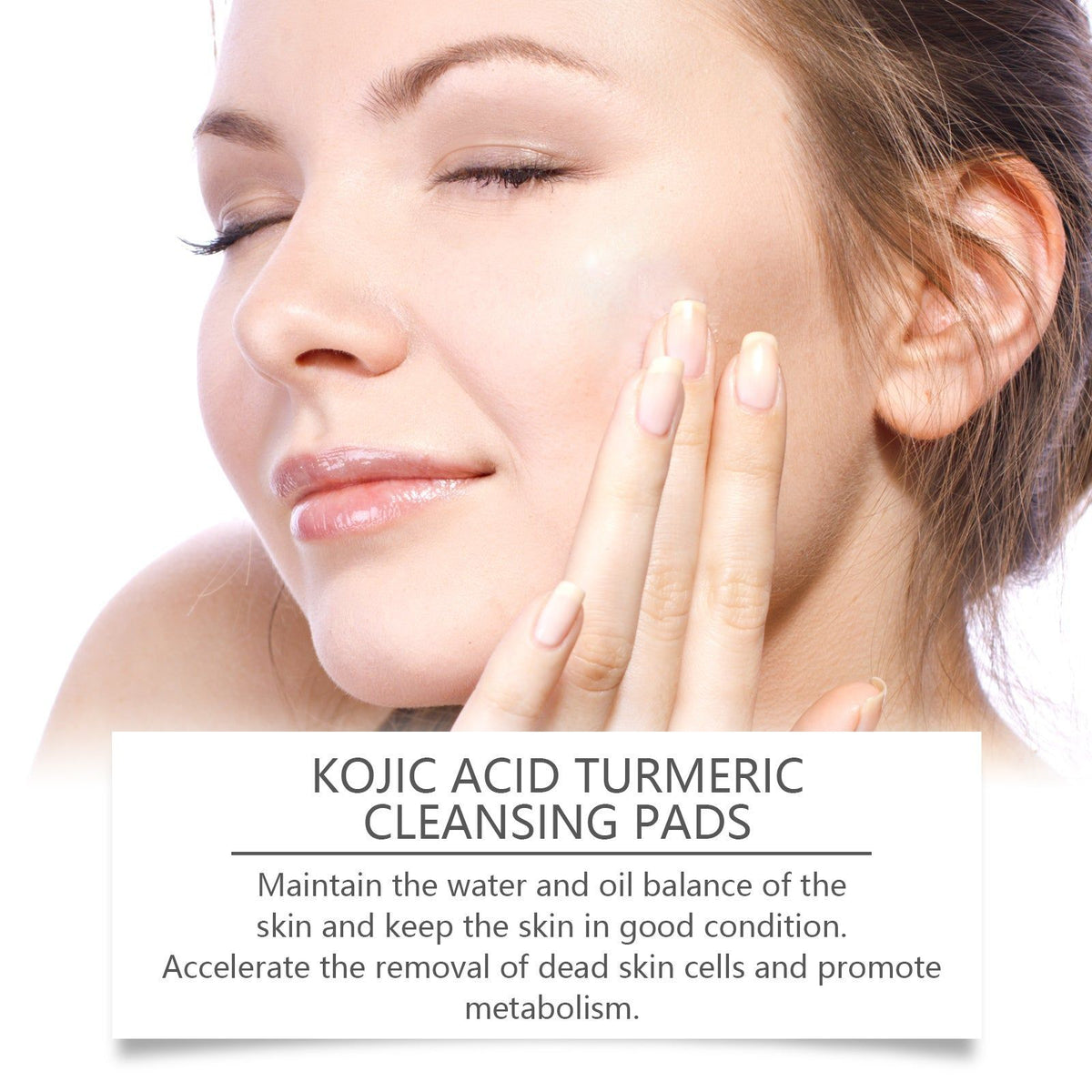 Brightening Turmeric Acid Cleansing Pad, Deep Pore Clean, Hydrate and Nourish ,60pieces
