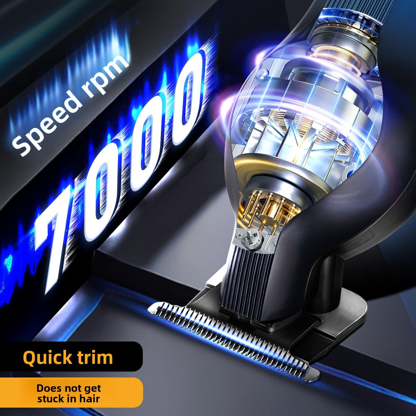 KN-1195 Hair Clipper with LED Display, USB Rechargeable