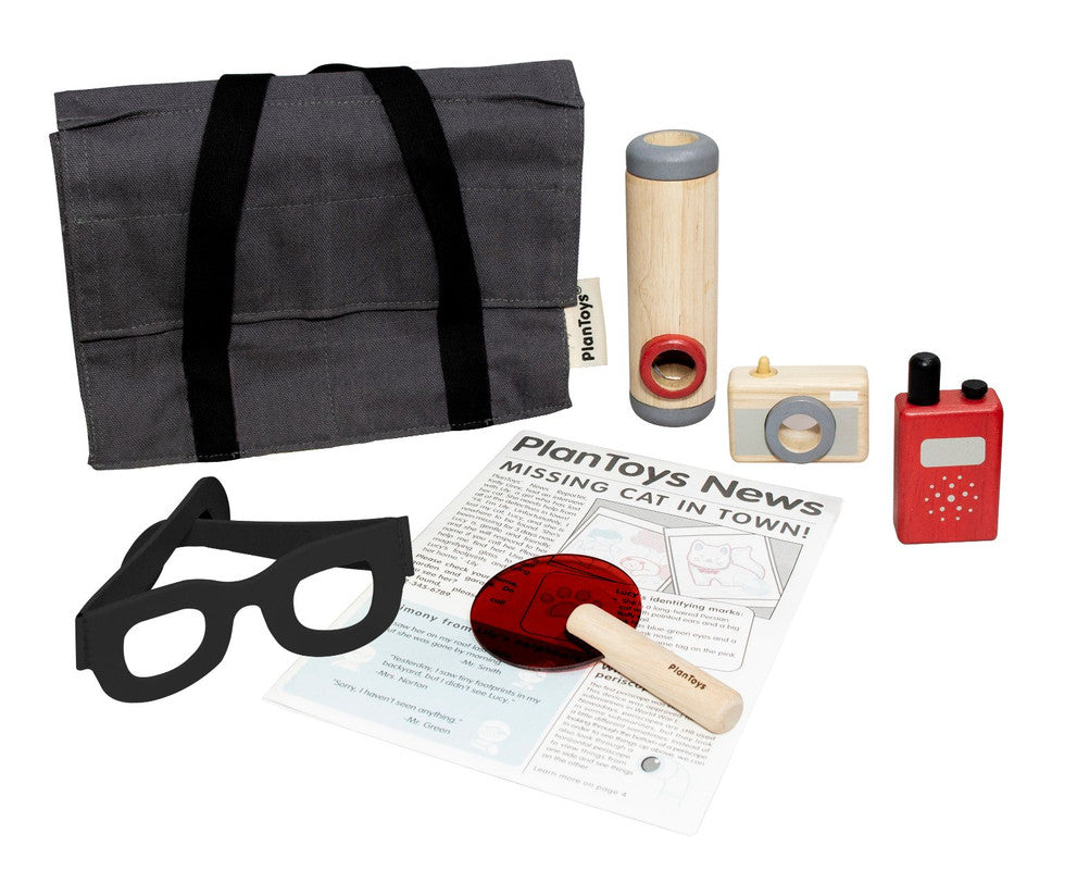 PlanToys Detective Set — Wooden Mystery Play Set