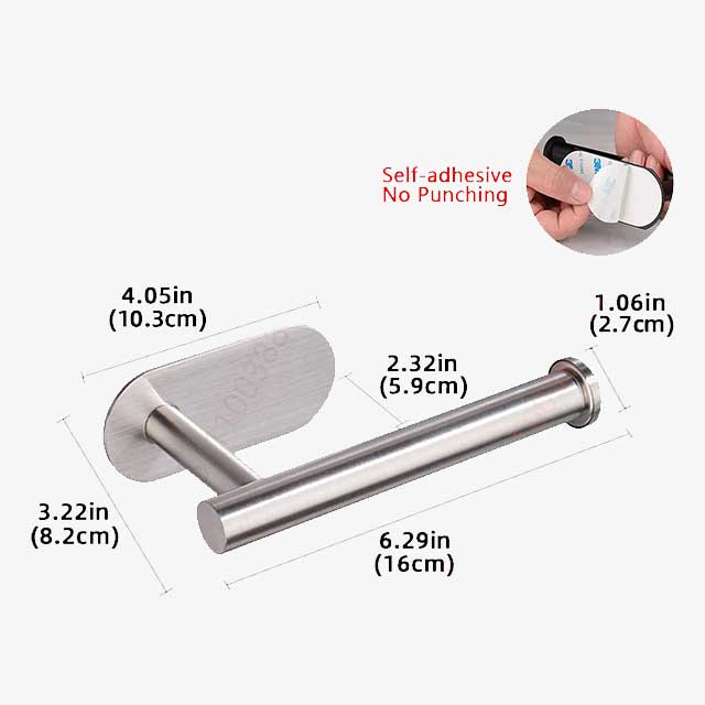 Wall Mount Toilet Towel Paper Holder - Space-Saving Bathroom Storage Organizer