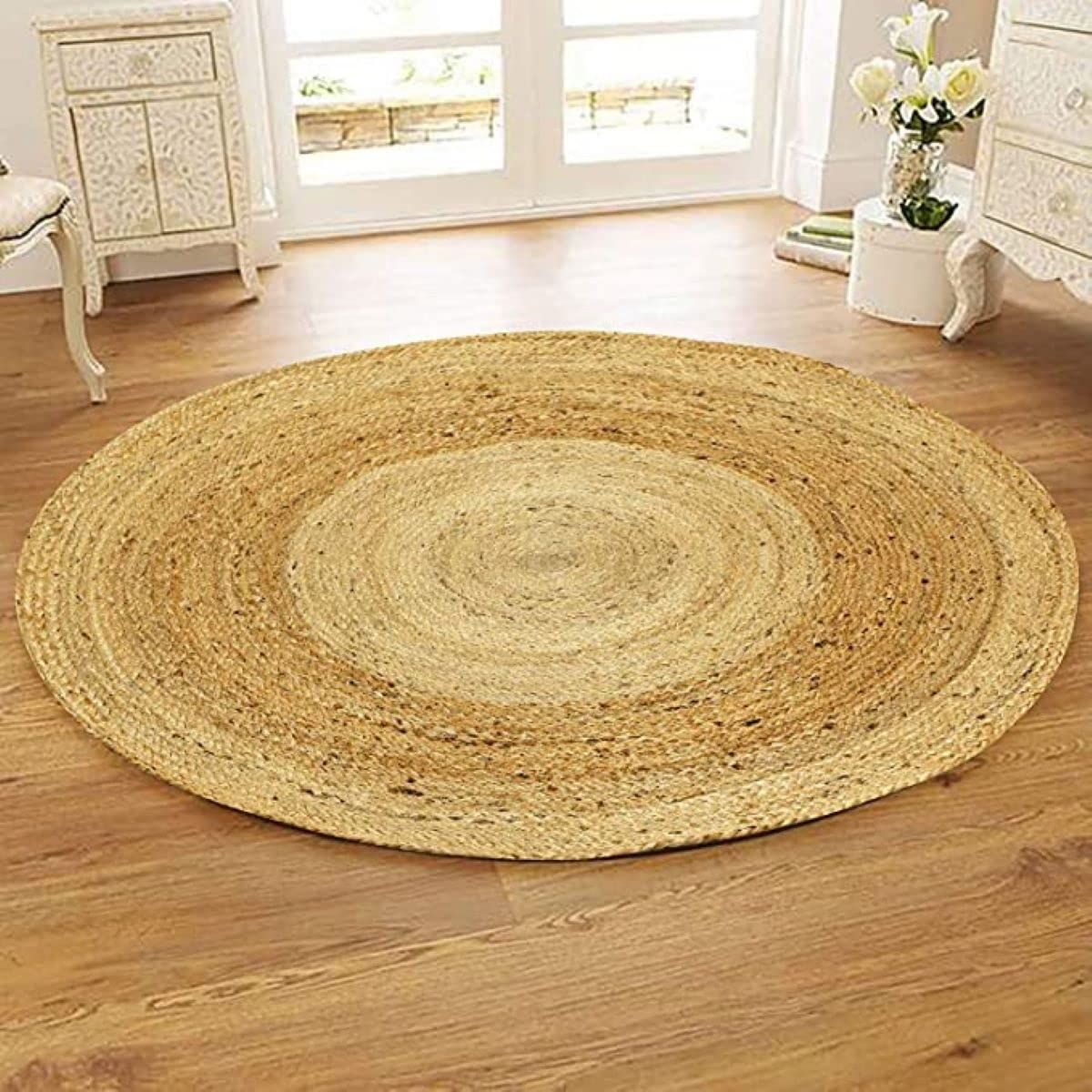 AIESY®  Beautiful Handwoven Jute Reversible Rug for Farmhouse
