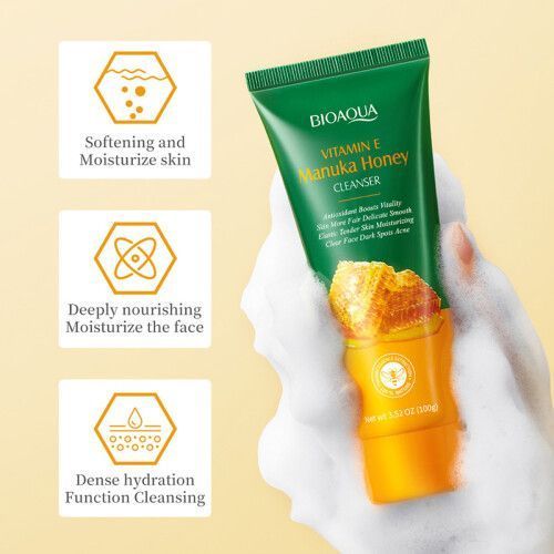 Vitamin E & Honey Facial Cleanser 100g for Dry & Sensitive Skin - BQY53522