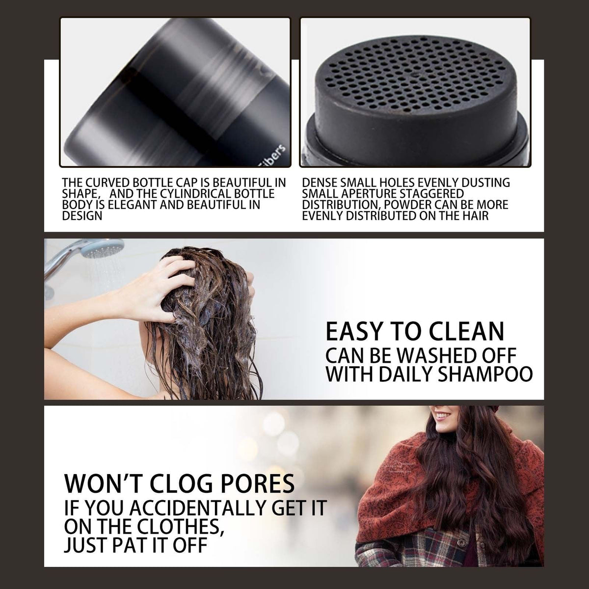 Hair Building Fiber Powder for Thinning Hair Thickening 28g