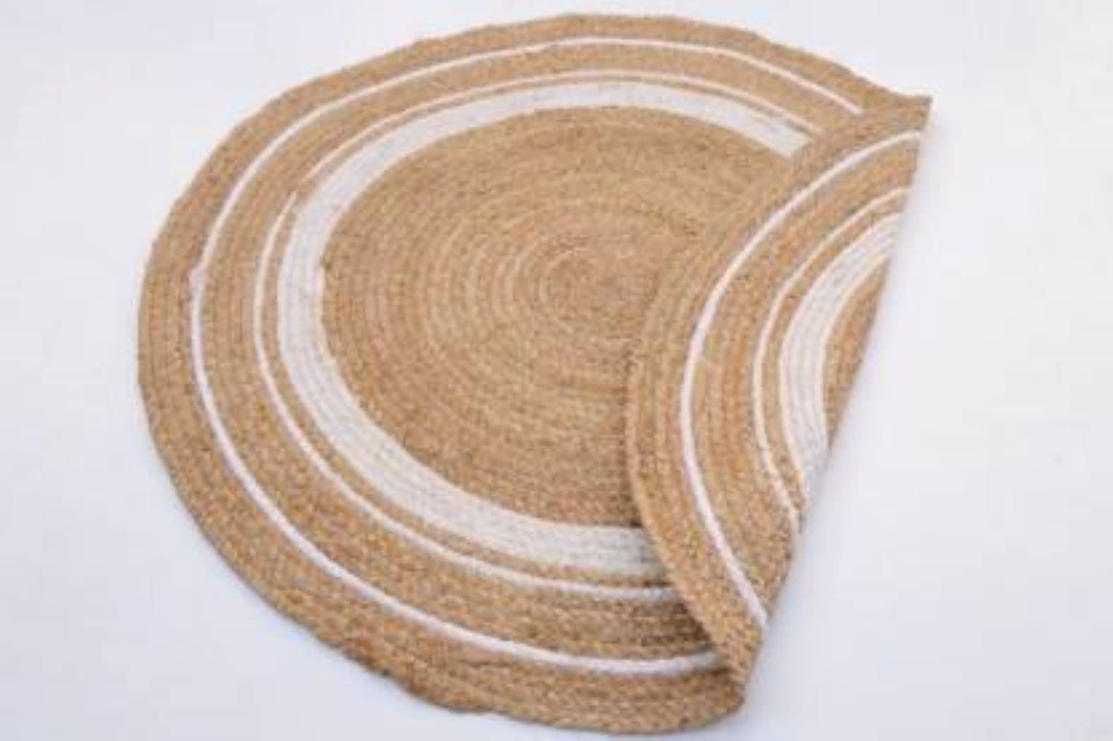 AIESY®  Beautiful Handwoven Jute Reversible Rug for Home