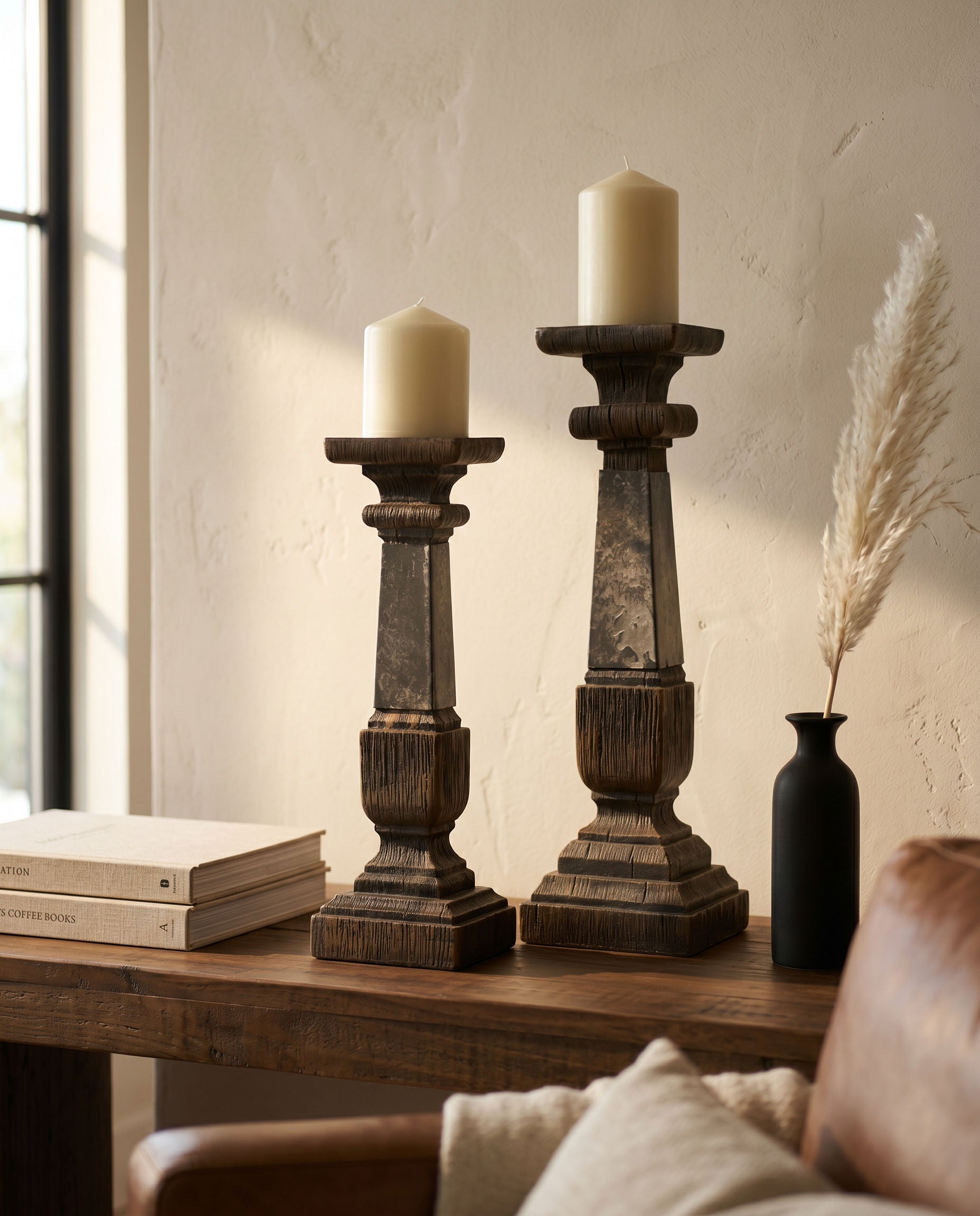 Tati deco Rustic candle holder small