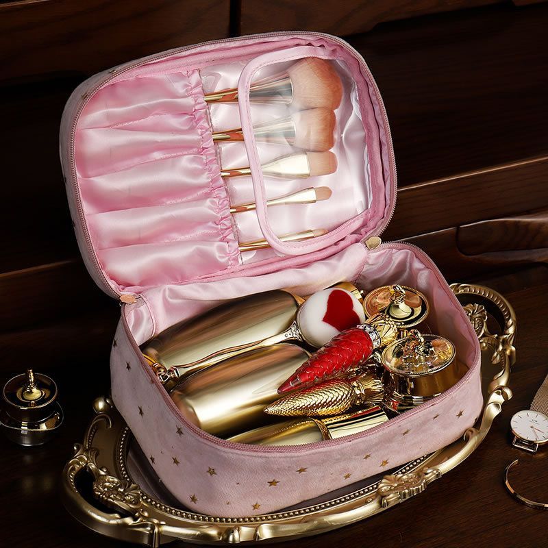 Velvet Makeup Bag Set