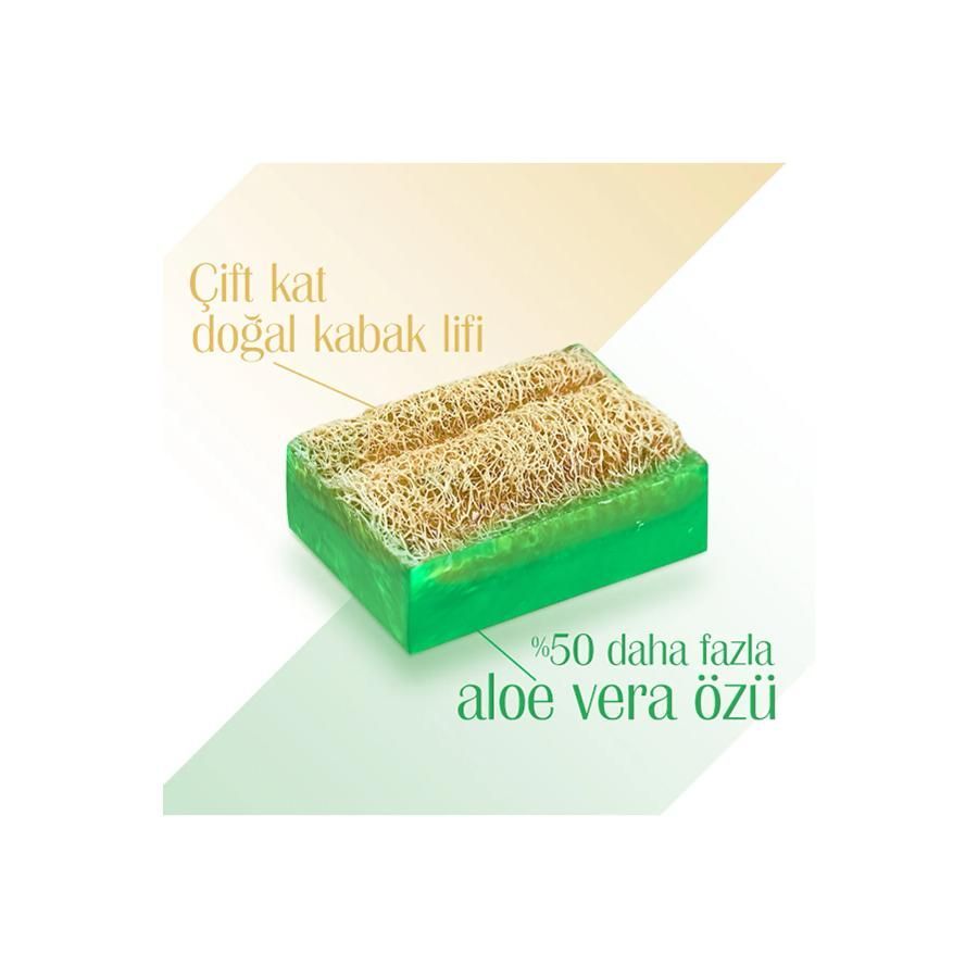 Handmade Aloe Vera Soap With Natural Pumpkin Fiber Purifying Effect 125 gr
