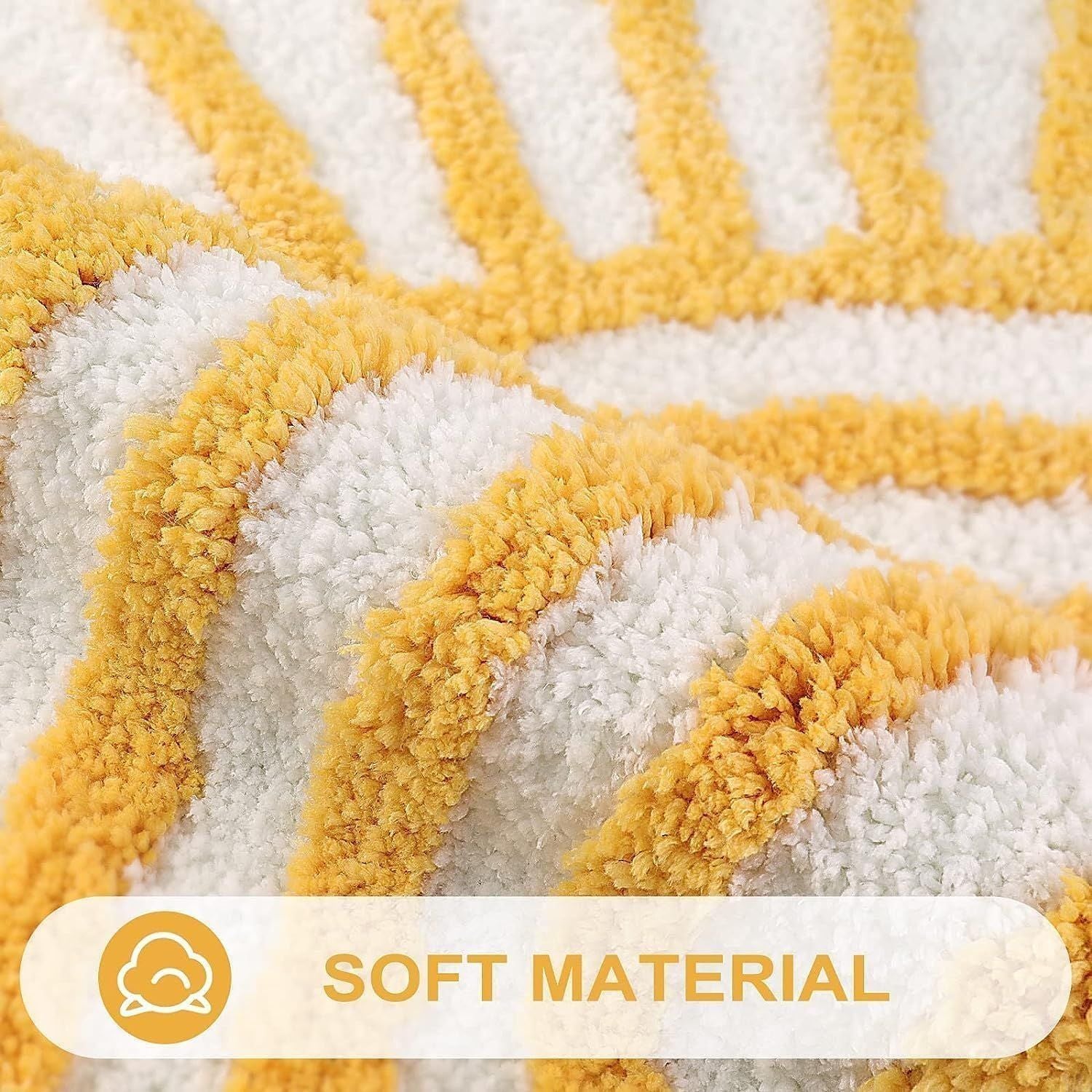 AIESY® Beautiful Machine Washable Sunrise Soft Bath Mats