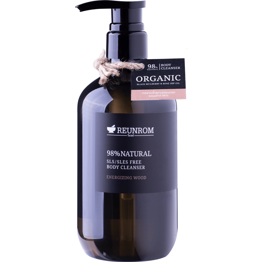 98% Natural SLS/SLES Free Body Cleanser 500ml Reunrom Energizing Wood