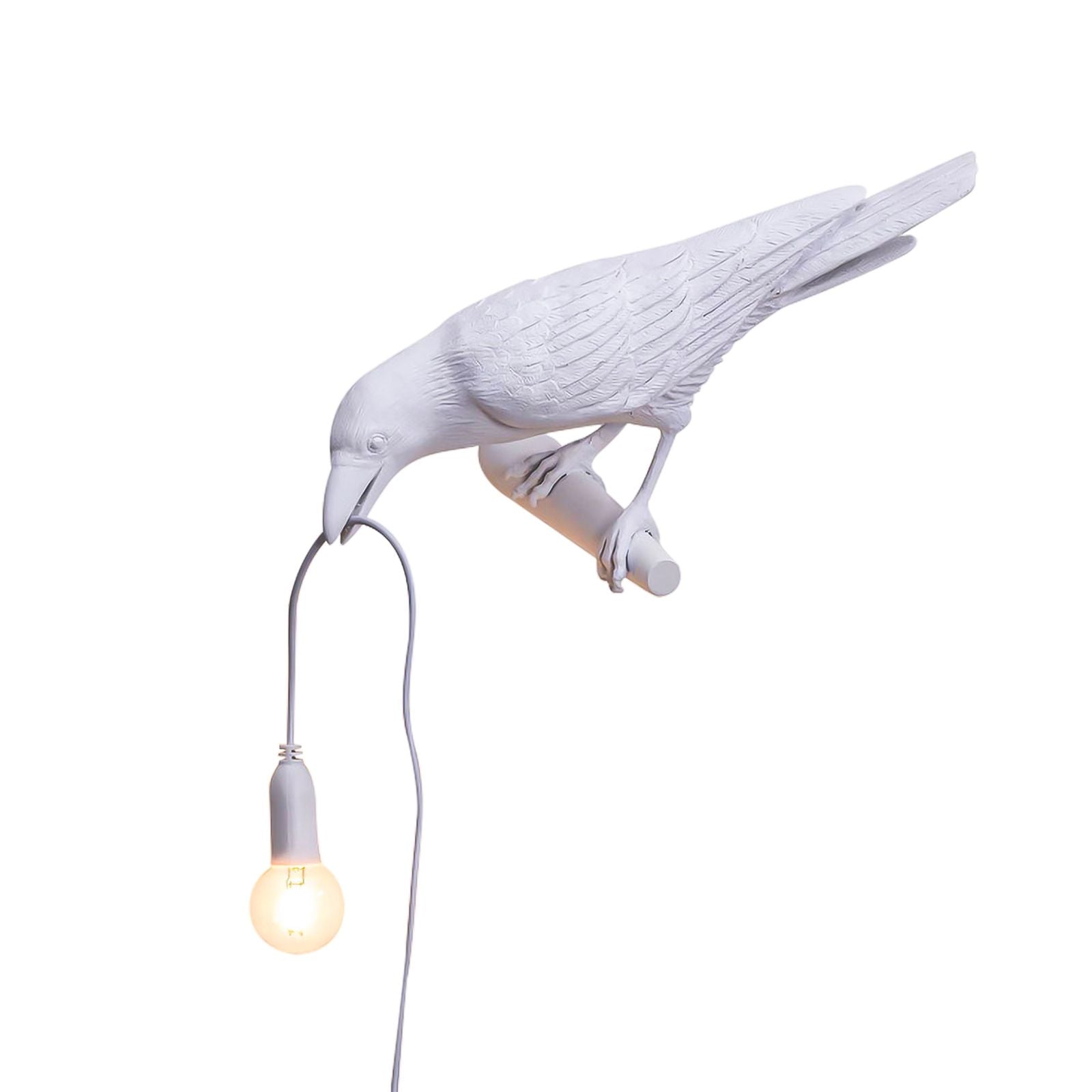 Bird Lamp Resin Crow LED Light Bedroom Wall Sconce Lamp Table Living Room Art Decoration