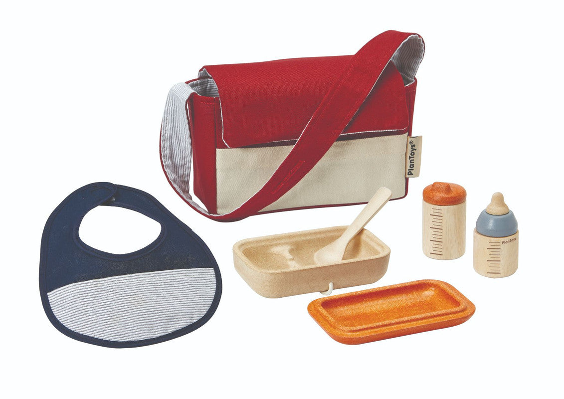 PlanToys Doll Feeding Set — Wooden Pretend Play Set