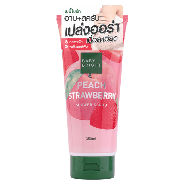 PEACH STRAWBERRY SHOWER SCRUB 350ML BABY BRIGHT (B)