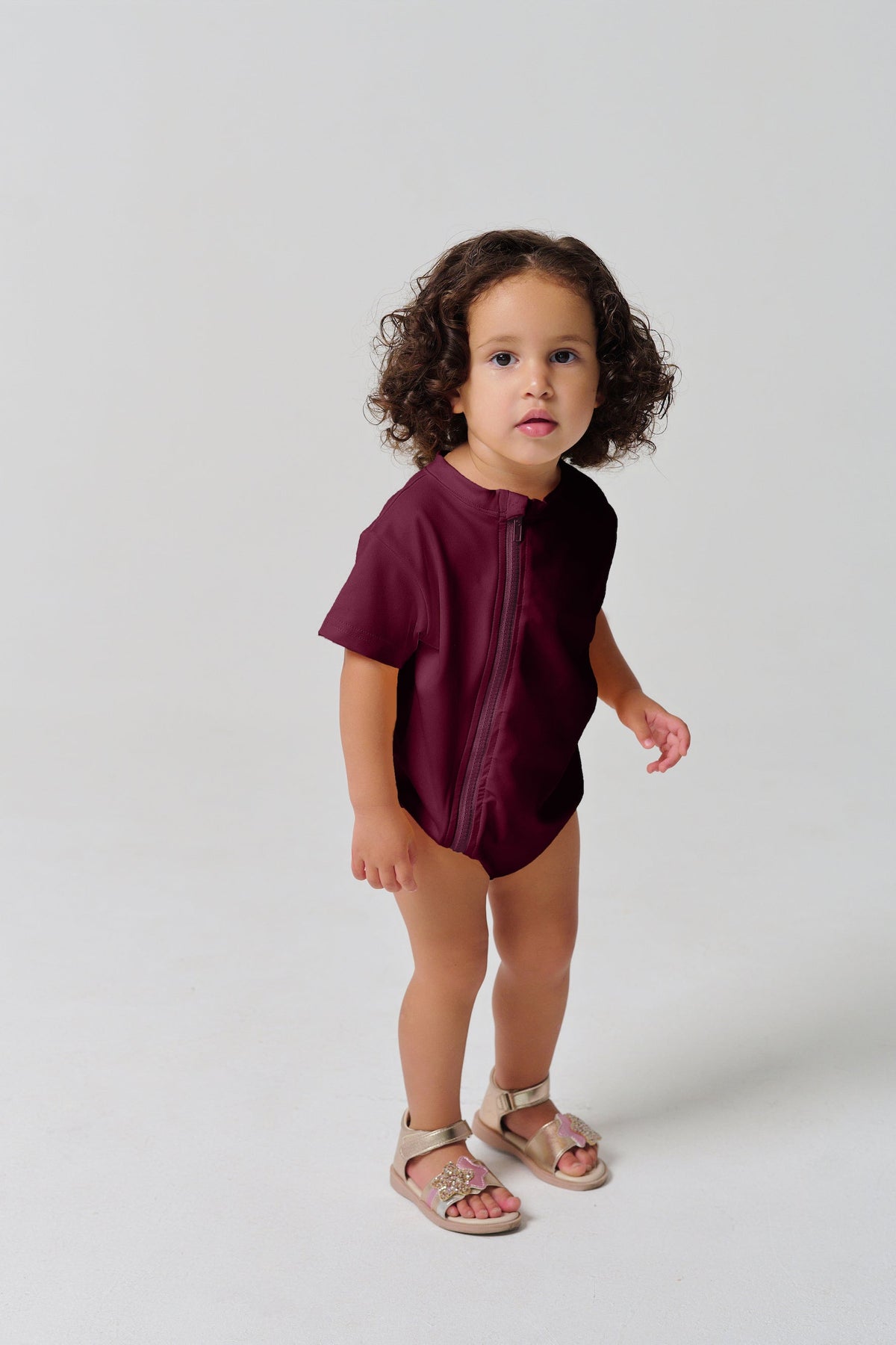 MULU Classic Unisex Baby Romper - Maroon