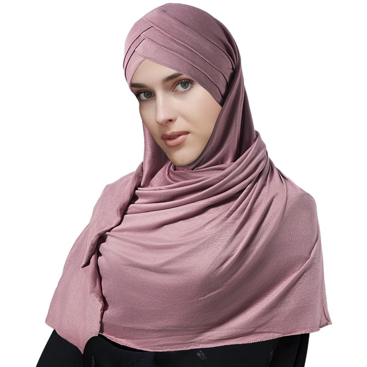 Smoky Pink Chiffon Hijab Scarf for Women 190x63cm
